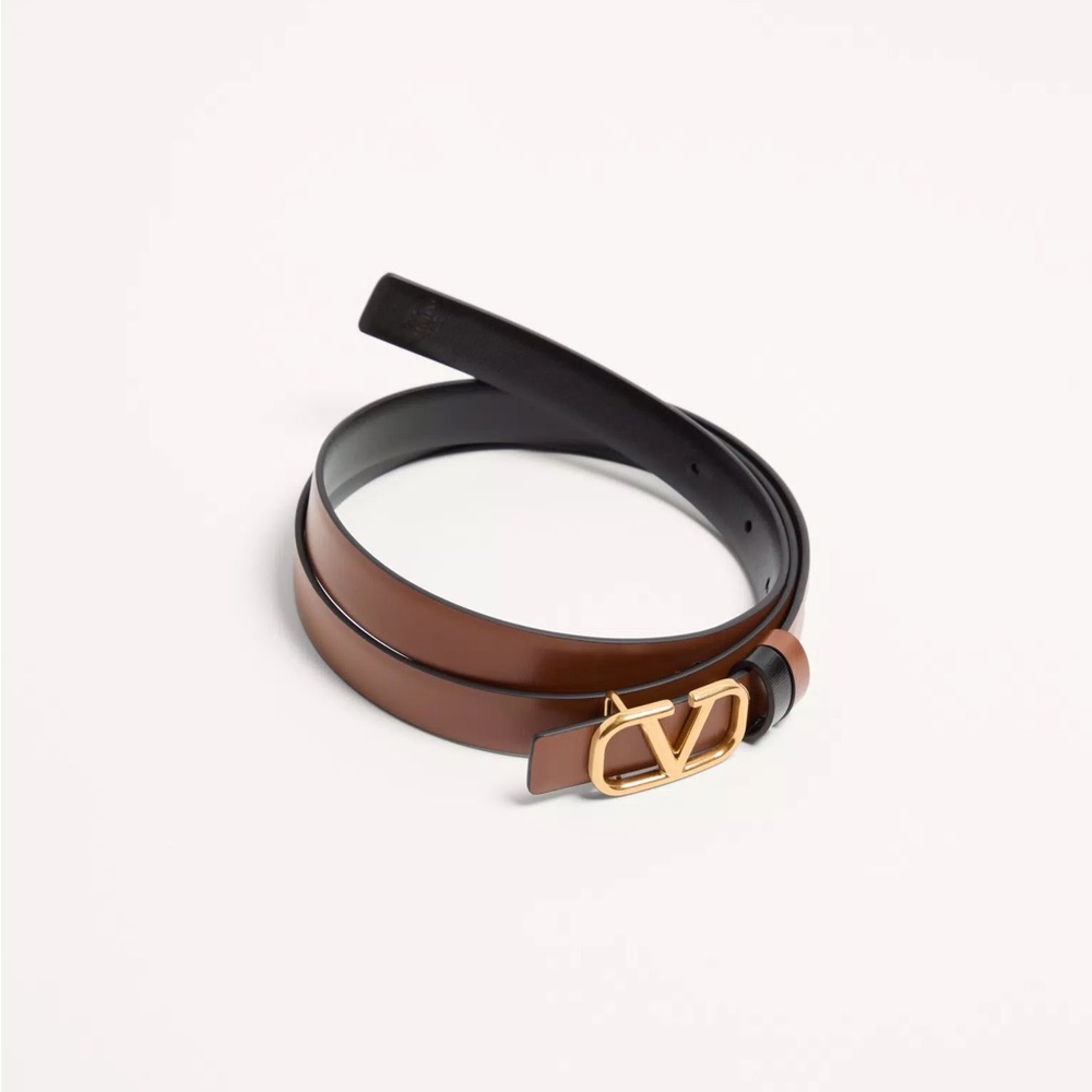 New Valentino Garavani Logo Signature Reversible Belt Size 80